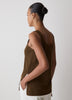 Linen-Blend U-Neck Loose Tank