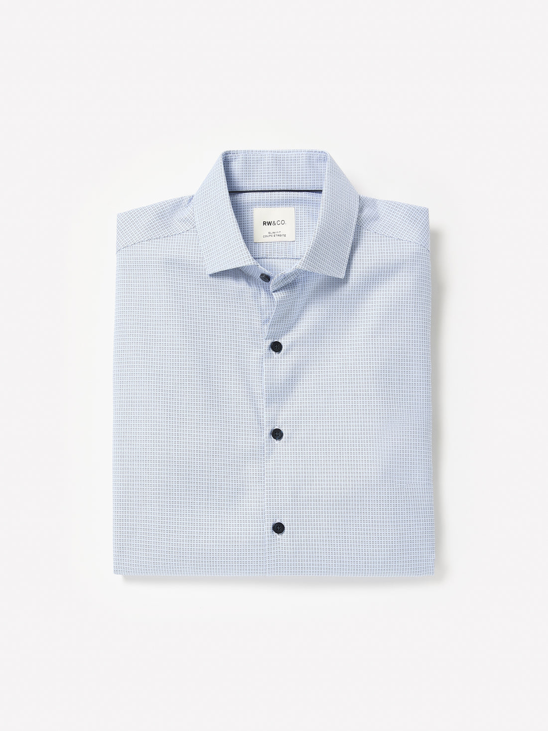 Light Blue Slim-Fit Dobby Dress Shirt | RW&CO.