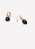 Pendant Earrings with Semi-Precious Stone, 4cm Length