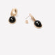 Pendant Earrings with Semi-Precious Stone, 4cm Length