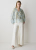 Woven Lyocell Voile Puff Sleeve Blouse