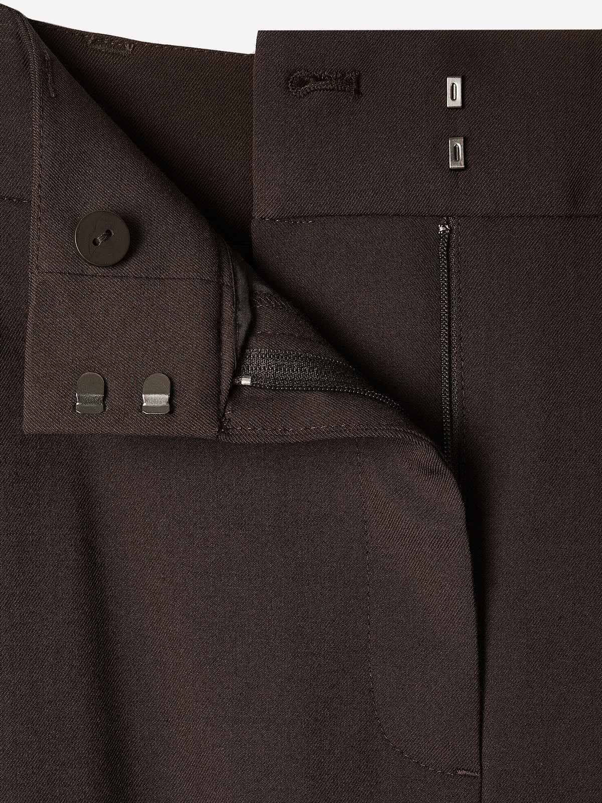 Twill High-Rise Barrel Ankle Pant