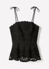 Woven Cotton Peplum Top