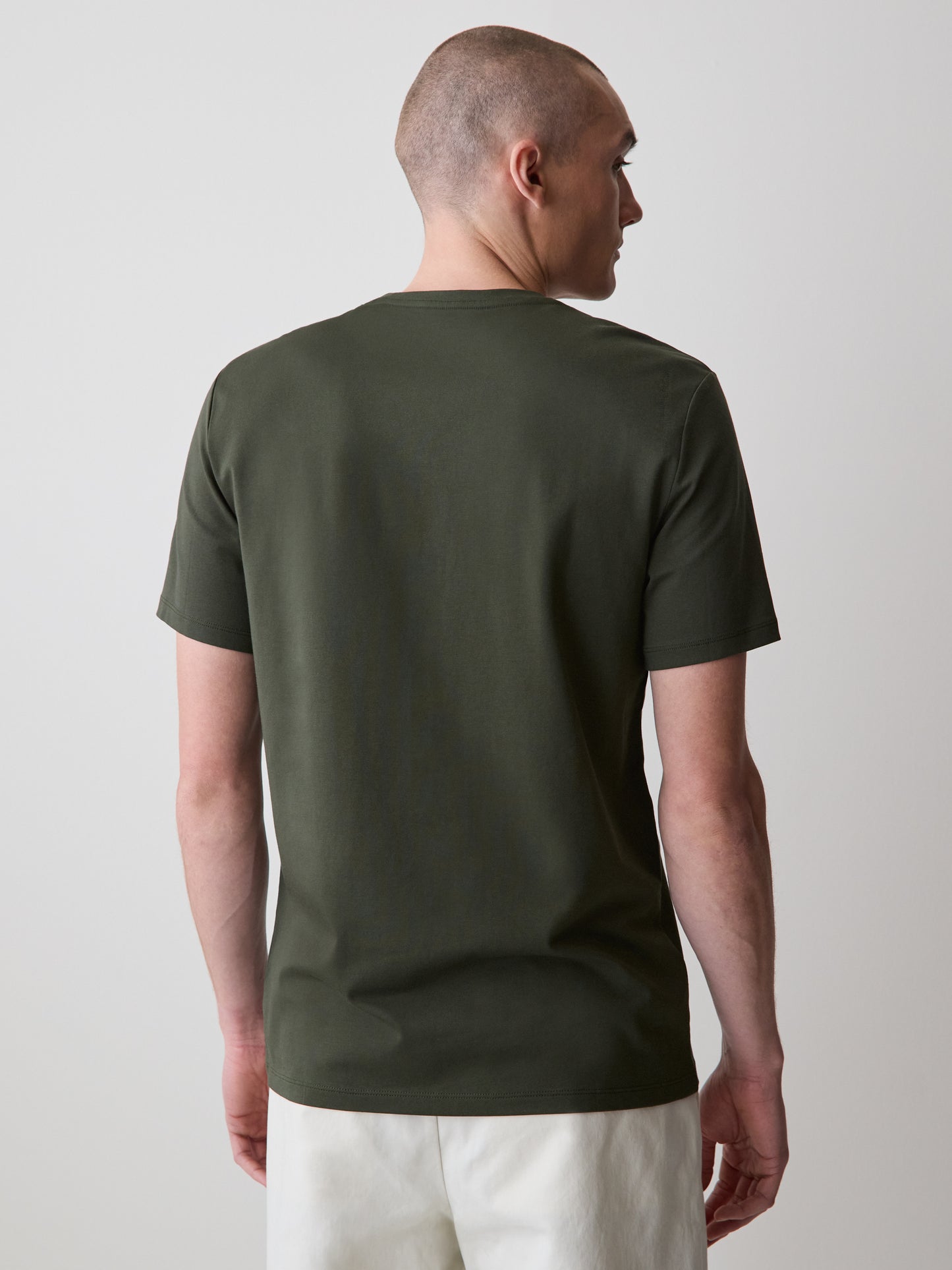 Men's V-Neck Knit T-Shirt Supima Cotton