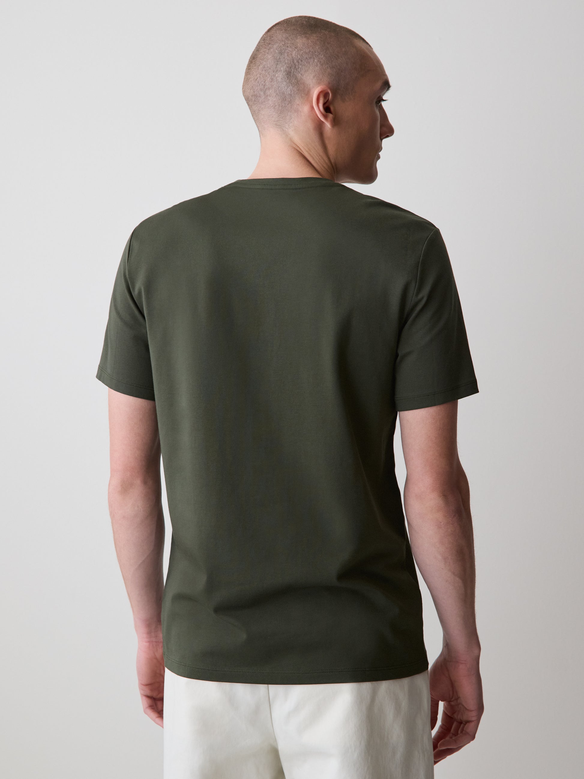 Men's V-Neck Knit T-Shirt Supima Cotton