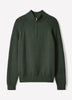 Long-Sleeve Half-Zip Mock-Neck Sweater
