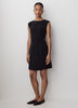 Woven Sleeveless Faux Wrap Dress with Twill Fabric