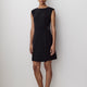 Woven Sleeveless Faux Wrap Dress with Twill Fabric