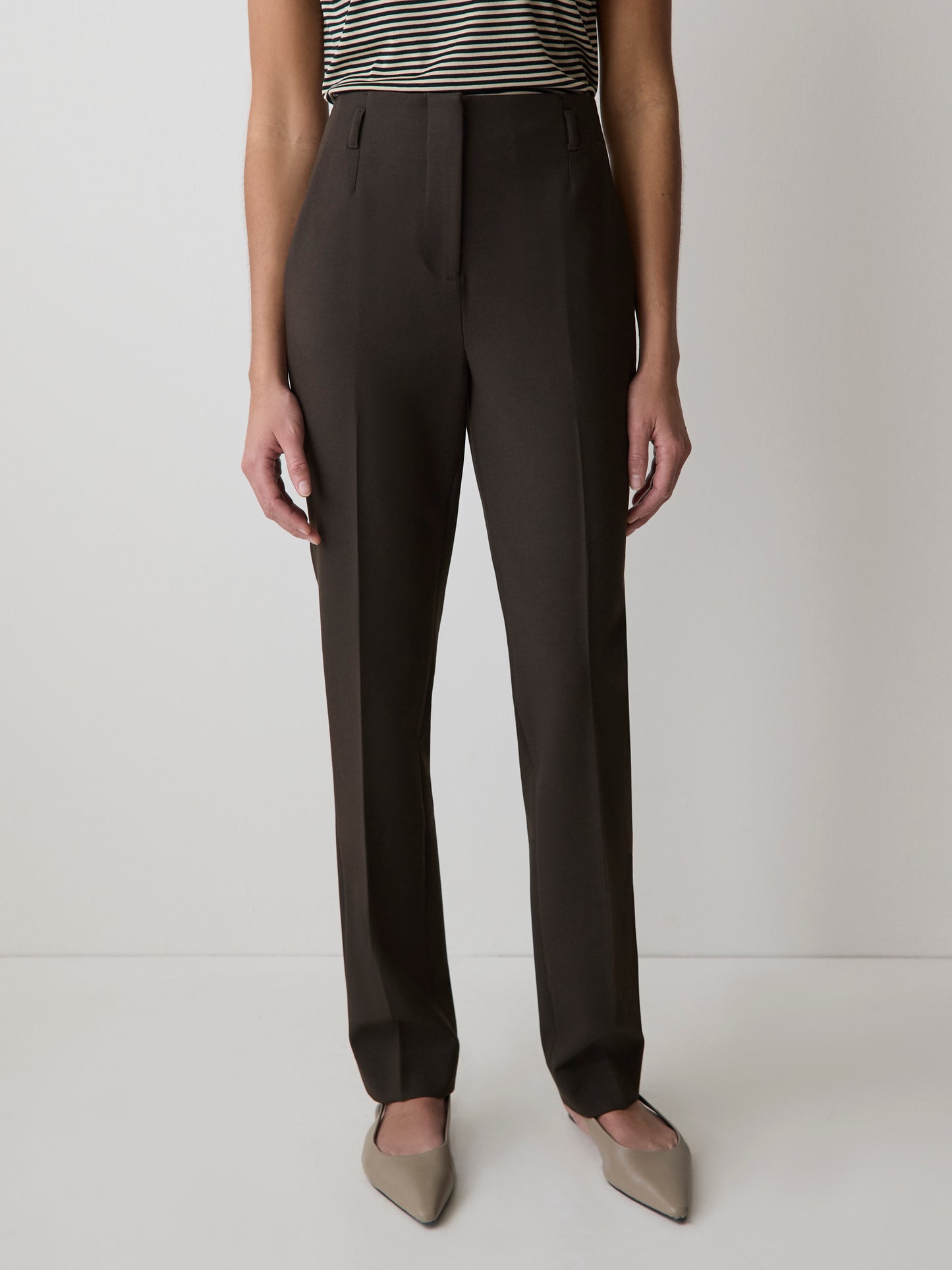 High-Rise Long Slim-Leg Pant