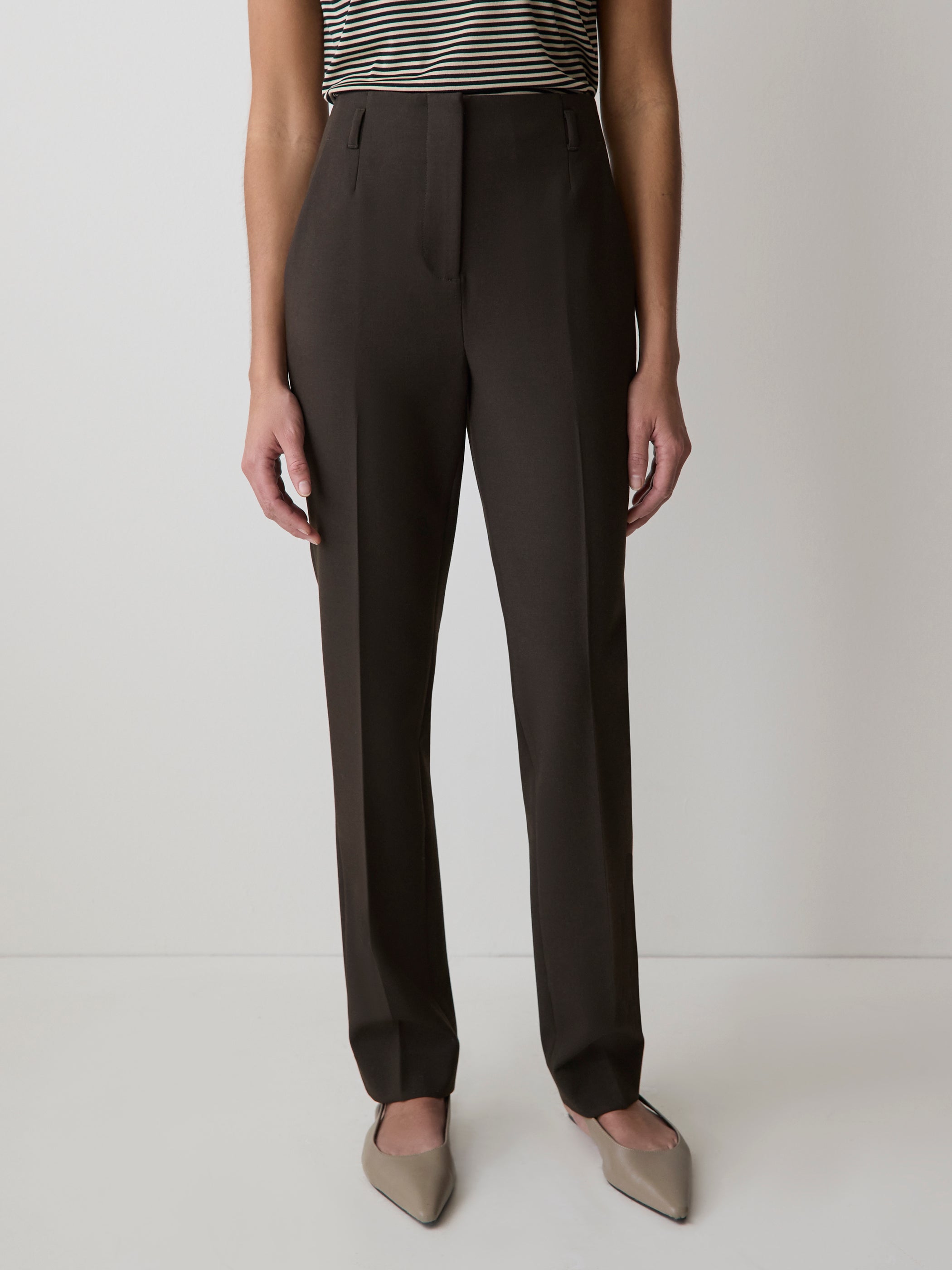 High-Rise Long Slim-Leg Pant