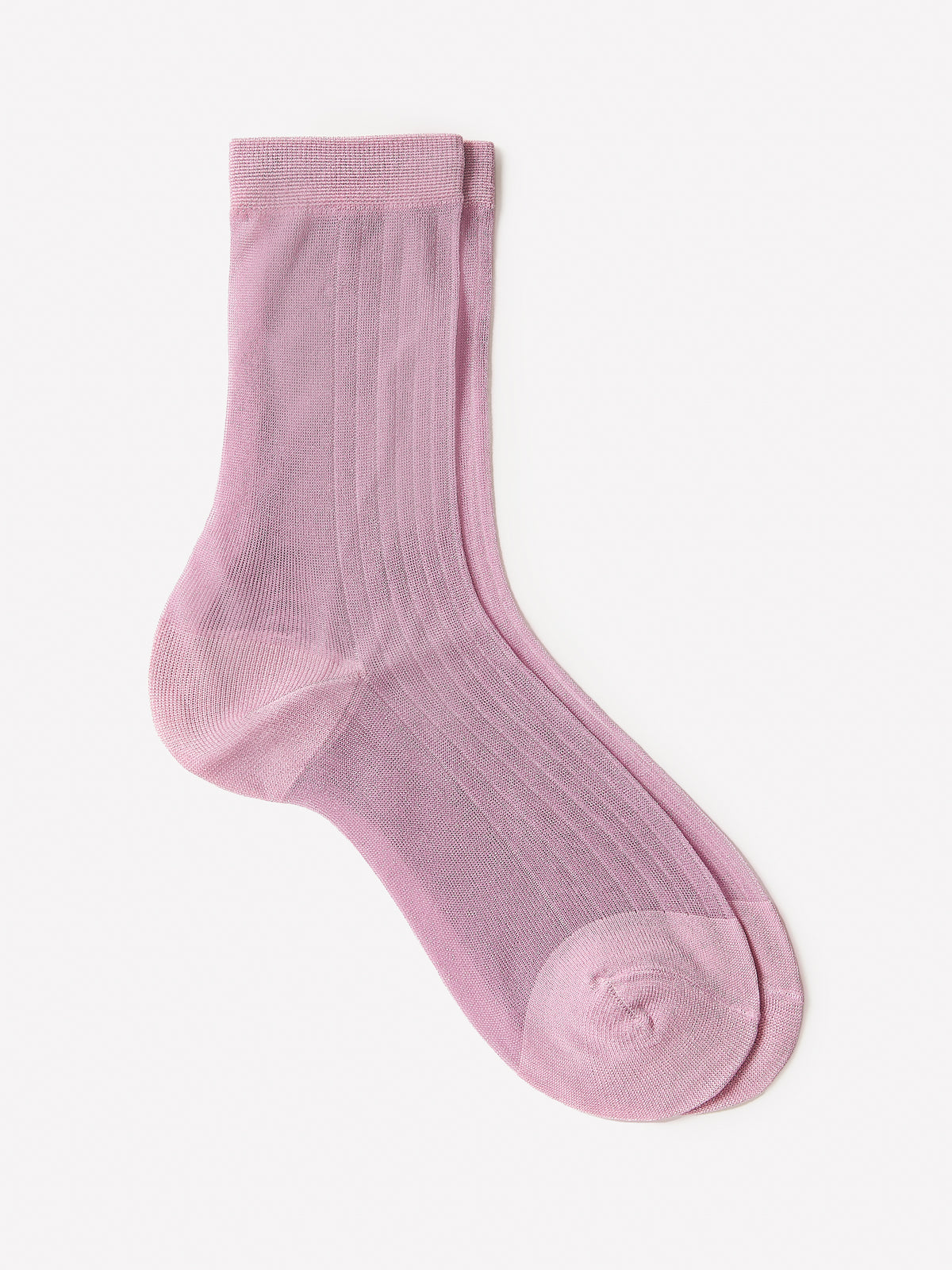 Sheer Crew Socks with Metallic Fibres