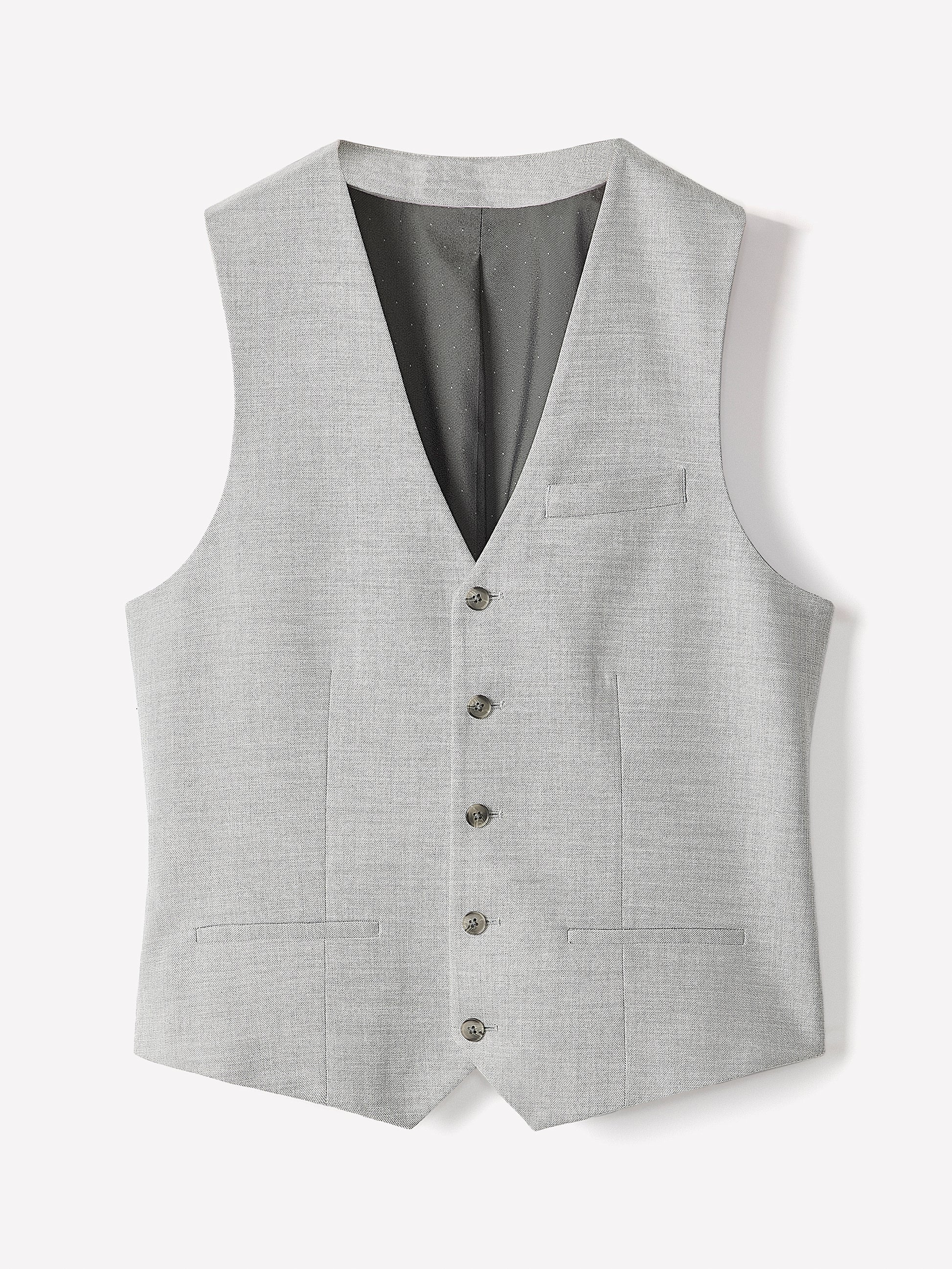 Essential Light Grey Suit Vest | RW&CO. Essential Light Grey Suit Vest | RW&CO.