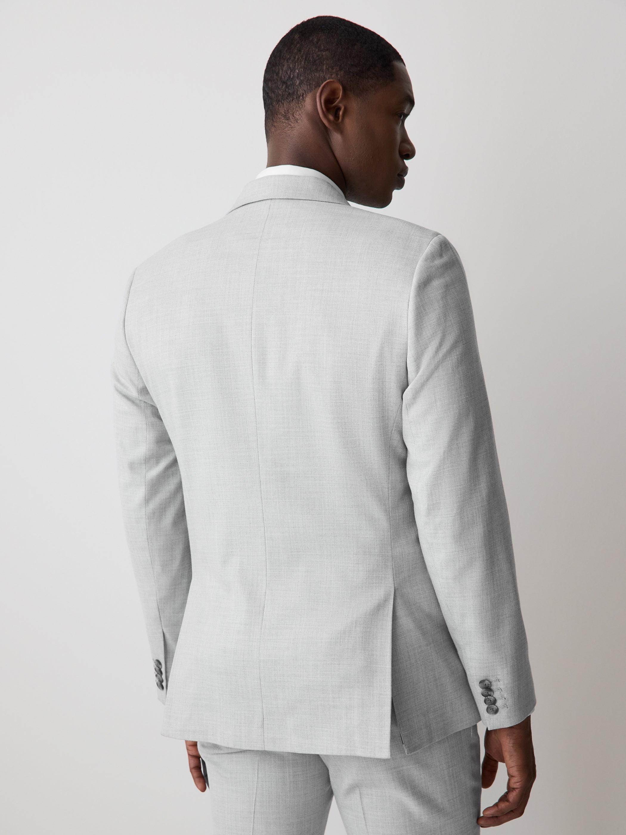 Veston de Complet Essentiel Coupe Ajustée Gris Clair 