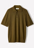 Merino Wool Polo Sweater Short Sleeve