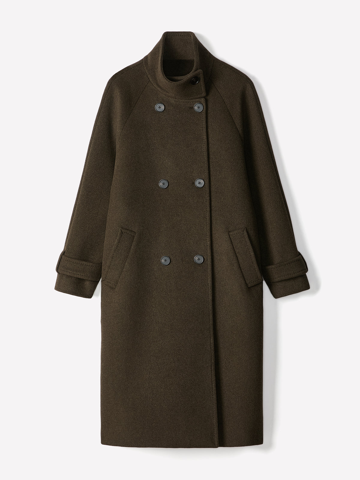 Classic Wool-Blend Double-Breasted Coat