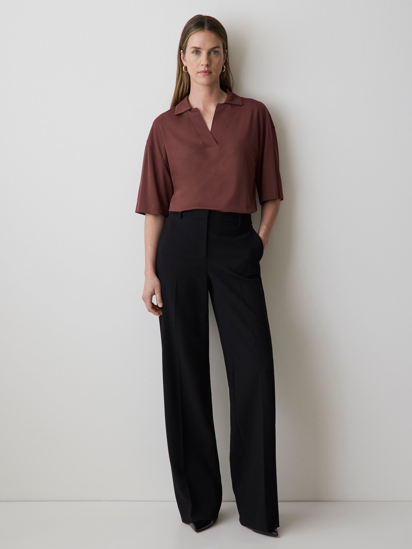 Mid-Rise Wide-Leg Heavy Twill Pant
