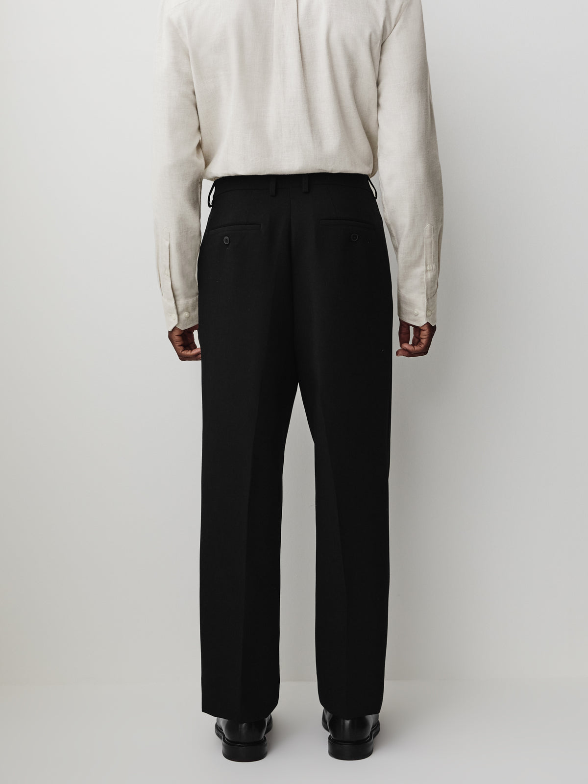 Wide-Leg Pleated Dress Pant