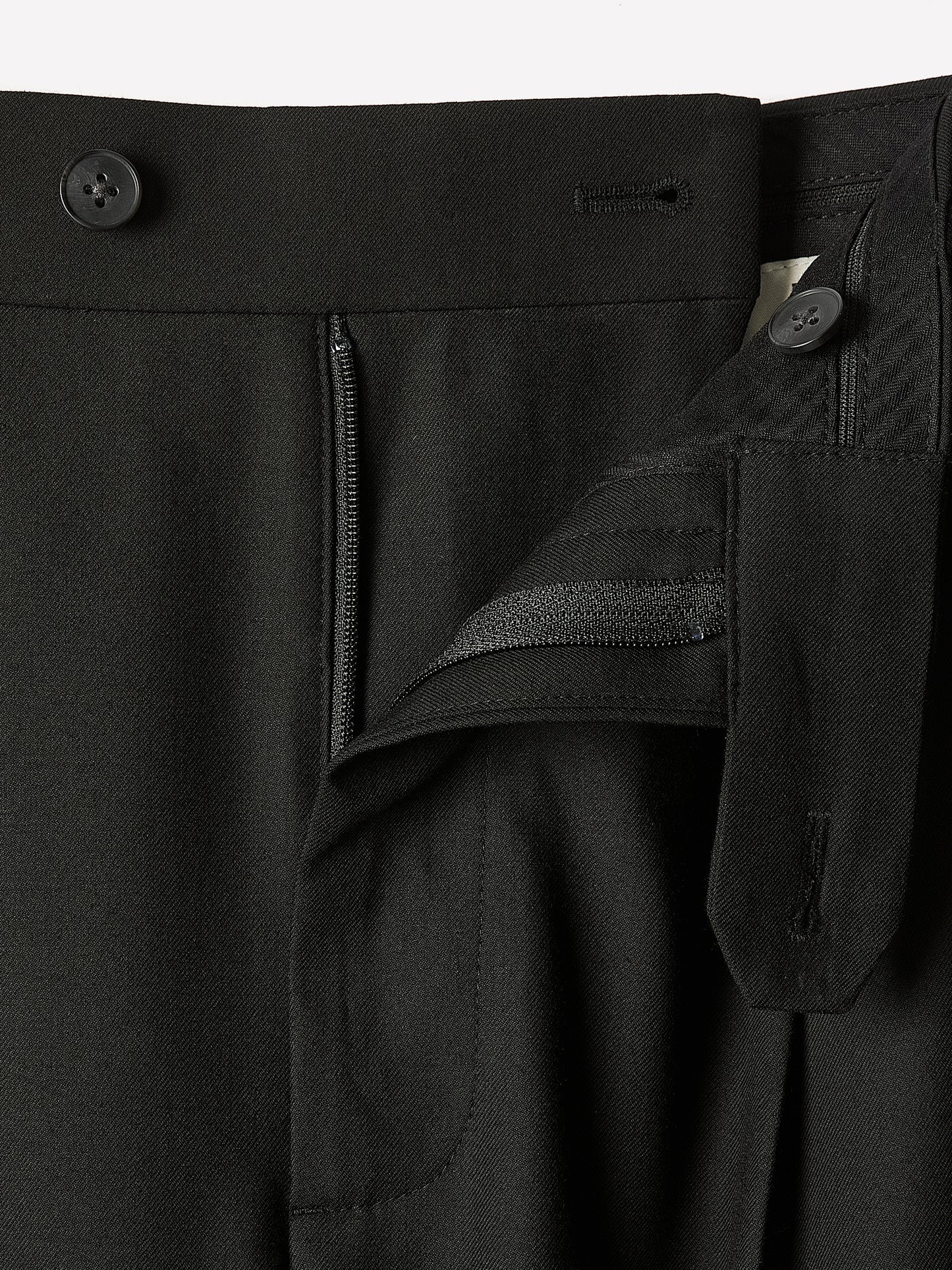 Wool-Blend Tapered-Leg Pleated Dress Pant