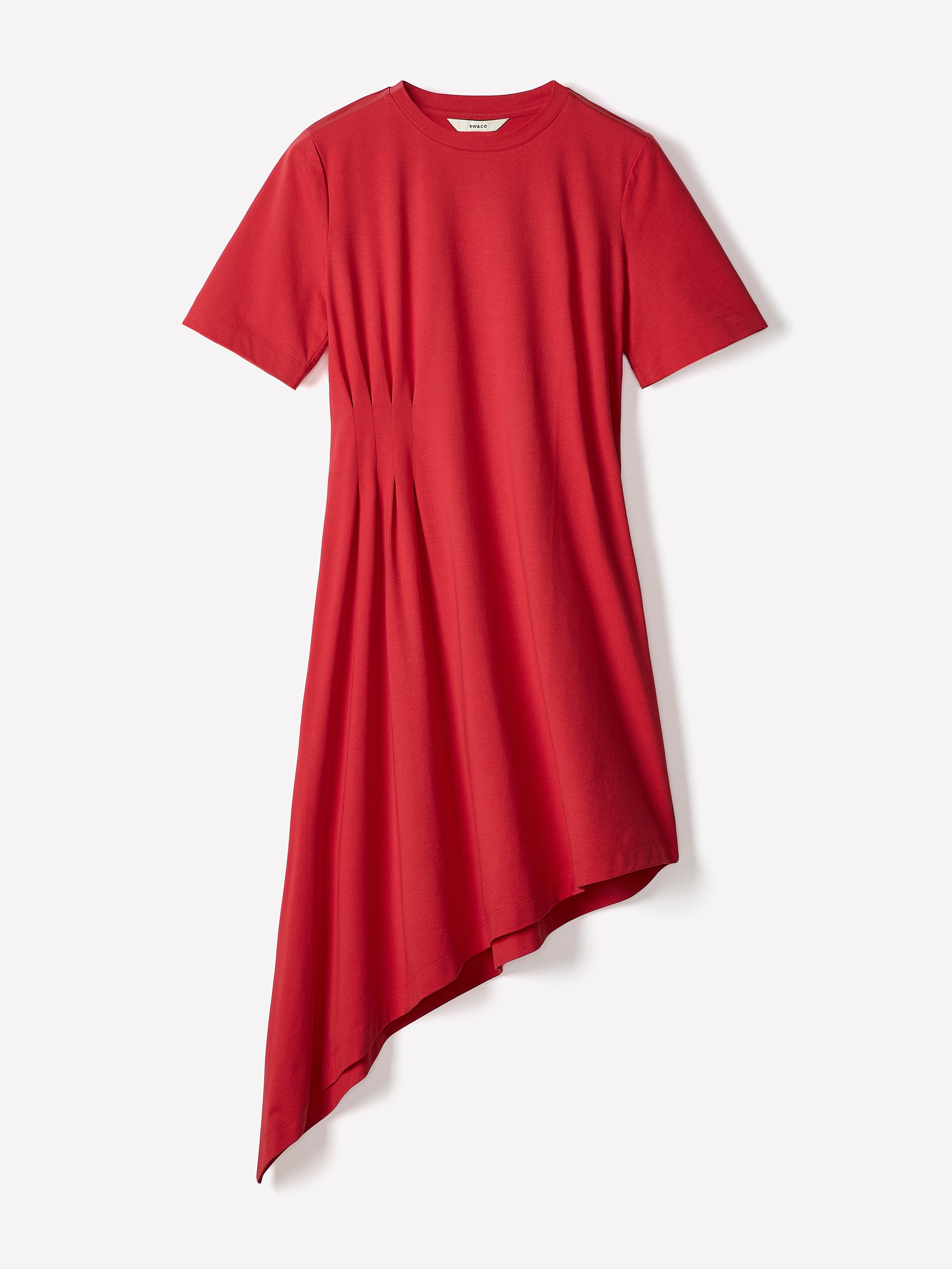 Asymmetric Cotton Jersey Knit Dress