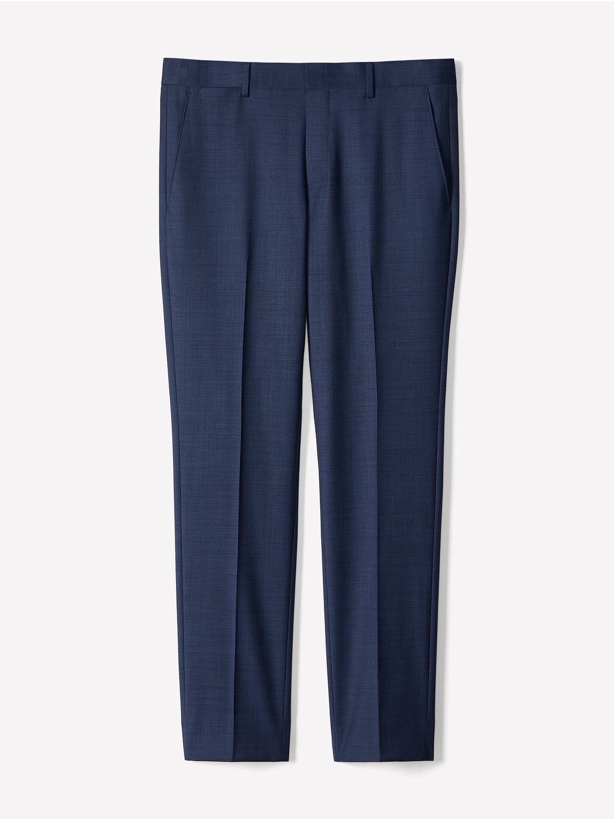 Blue Slim Fit Wool Suit Pant