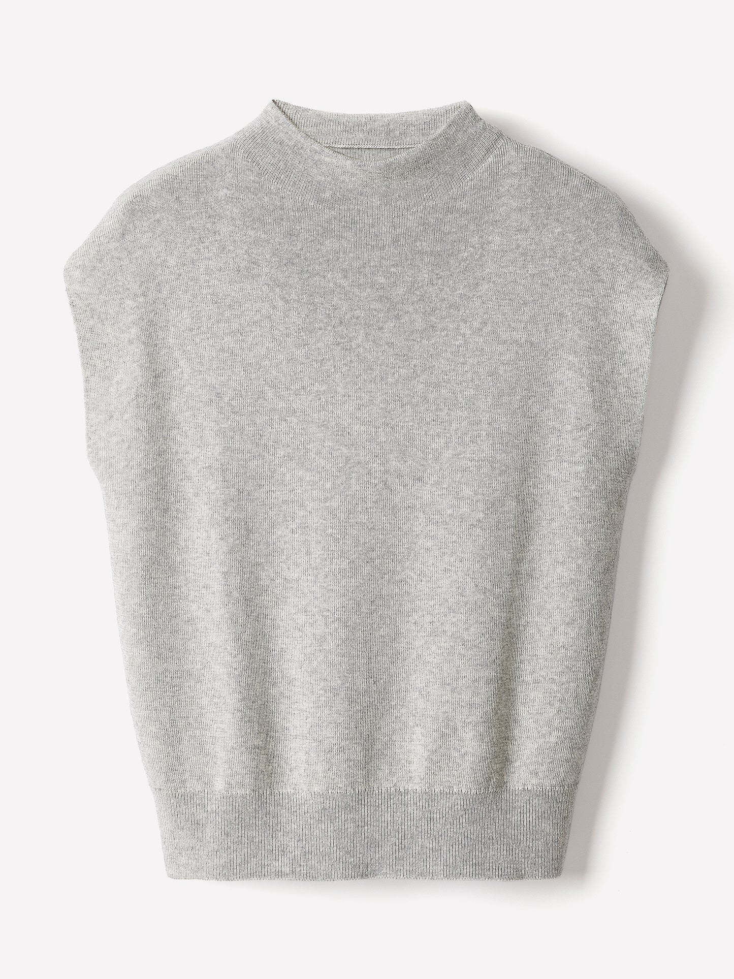 Pull à Manches Très Courtes et Col Entonnoir