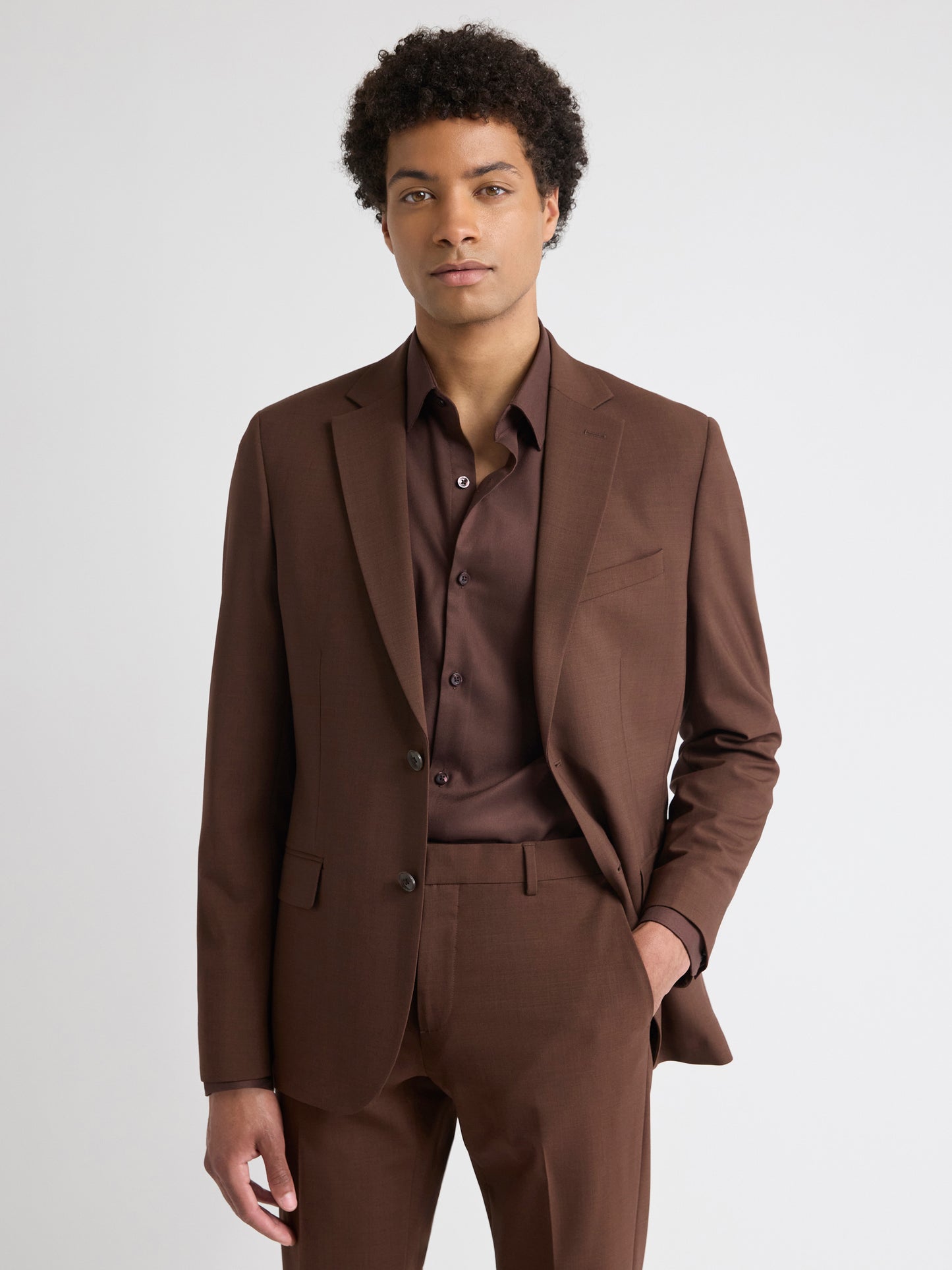 Slim Fit Wool Suit Blazer