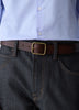 Leather Belt with Heritage-Brass Buckle