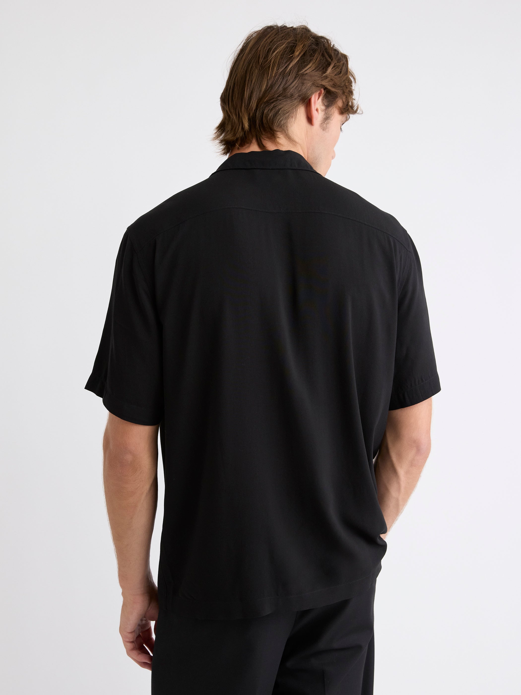 Short-Sleeve Shirt with Camp Collar