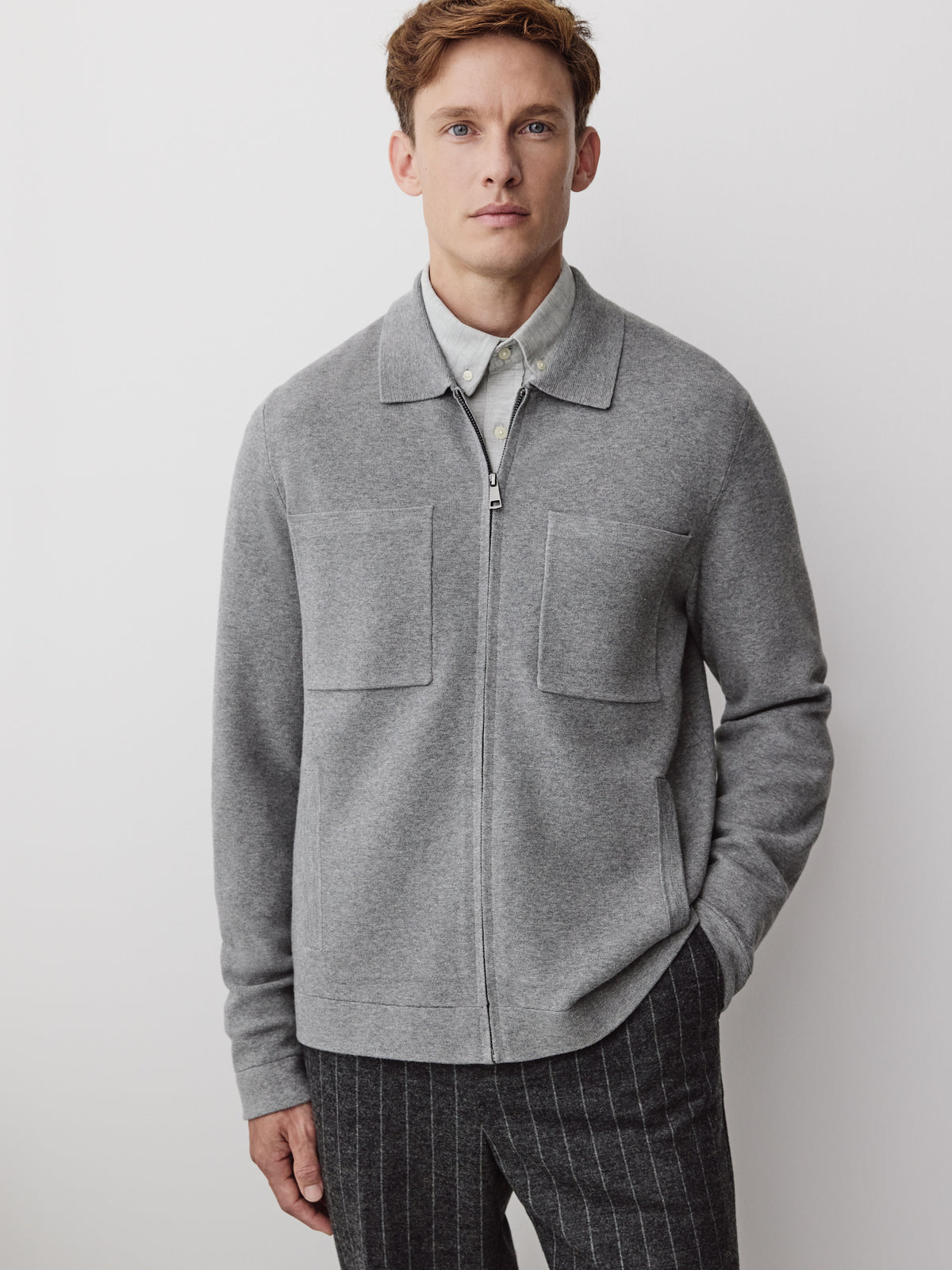 Zipped Sweater Cardigan