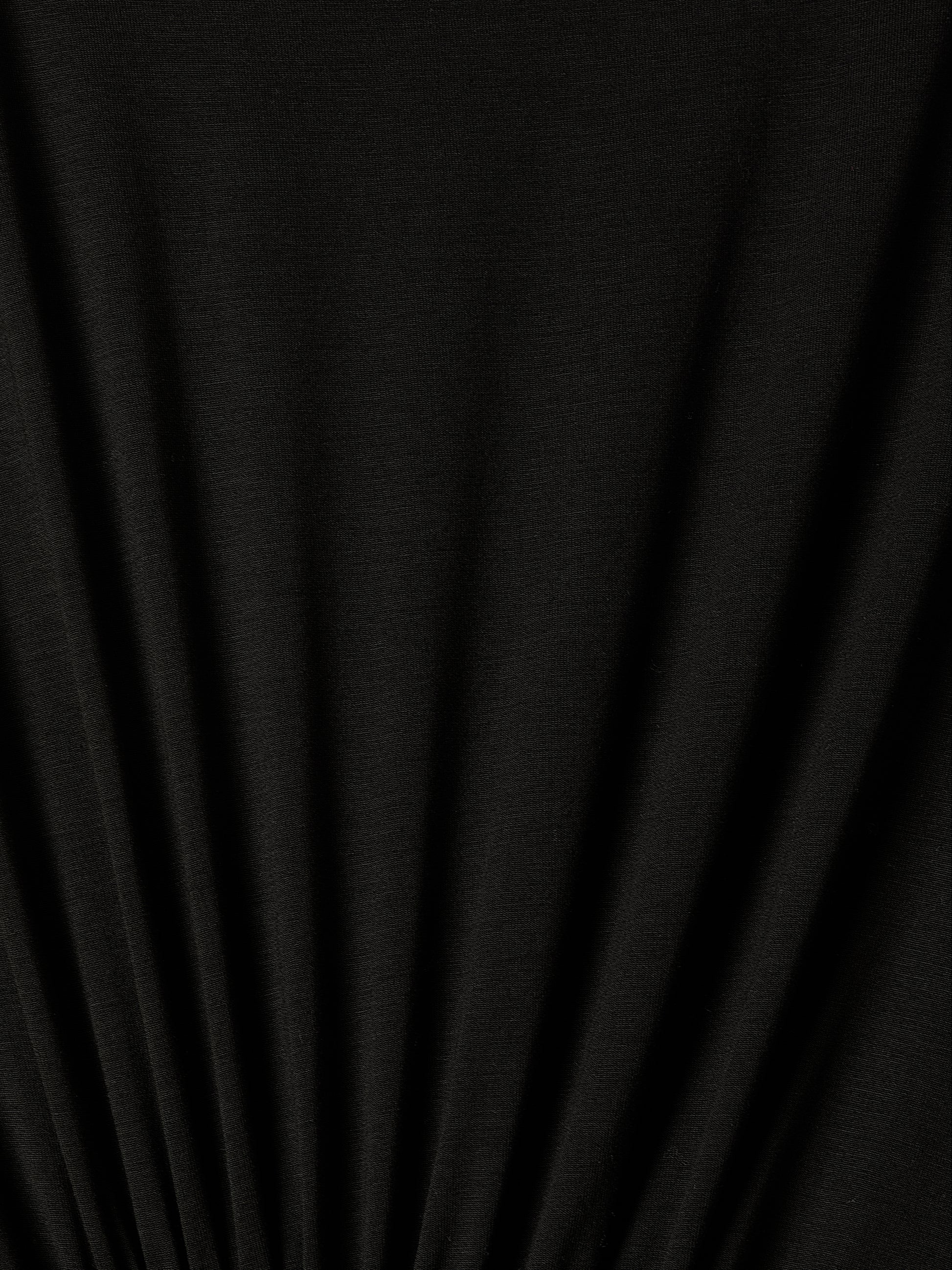Knit Midi Dress 3/4 Sleeve Cowl Neck