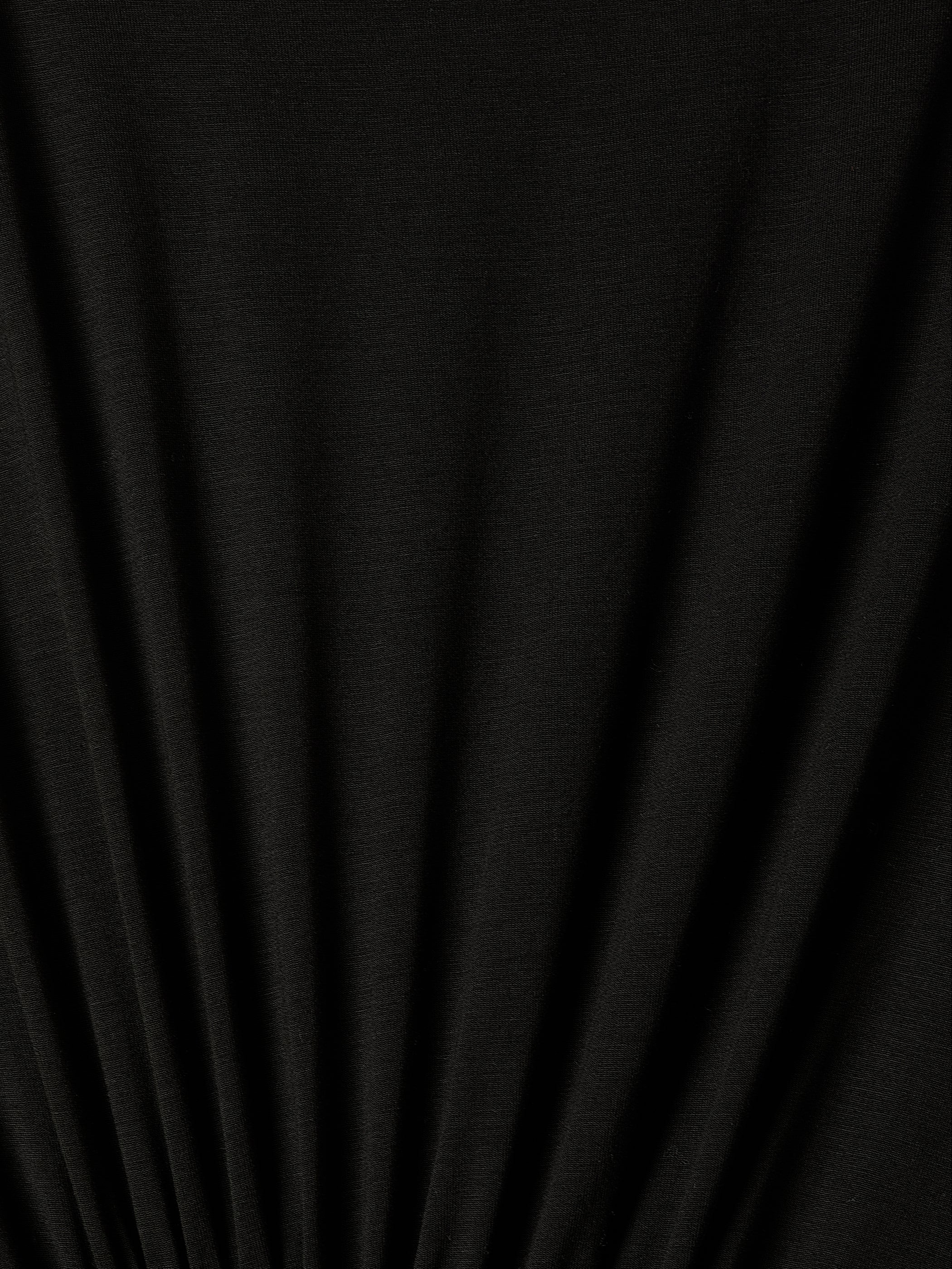 Knit Midi Dress 3/4 Sleeve Cowl Neck