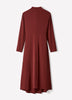 Woven Luxe Crepe Mock Neck Midi Dress