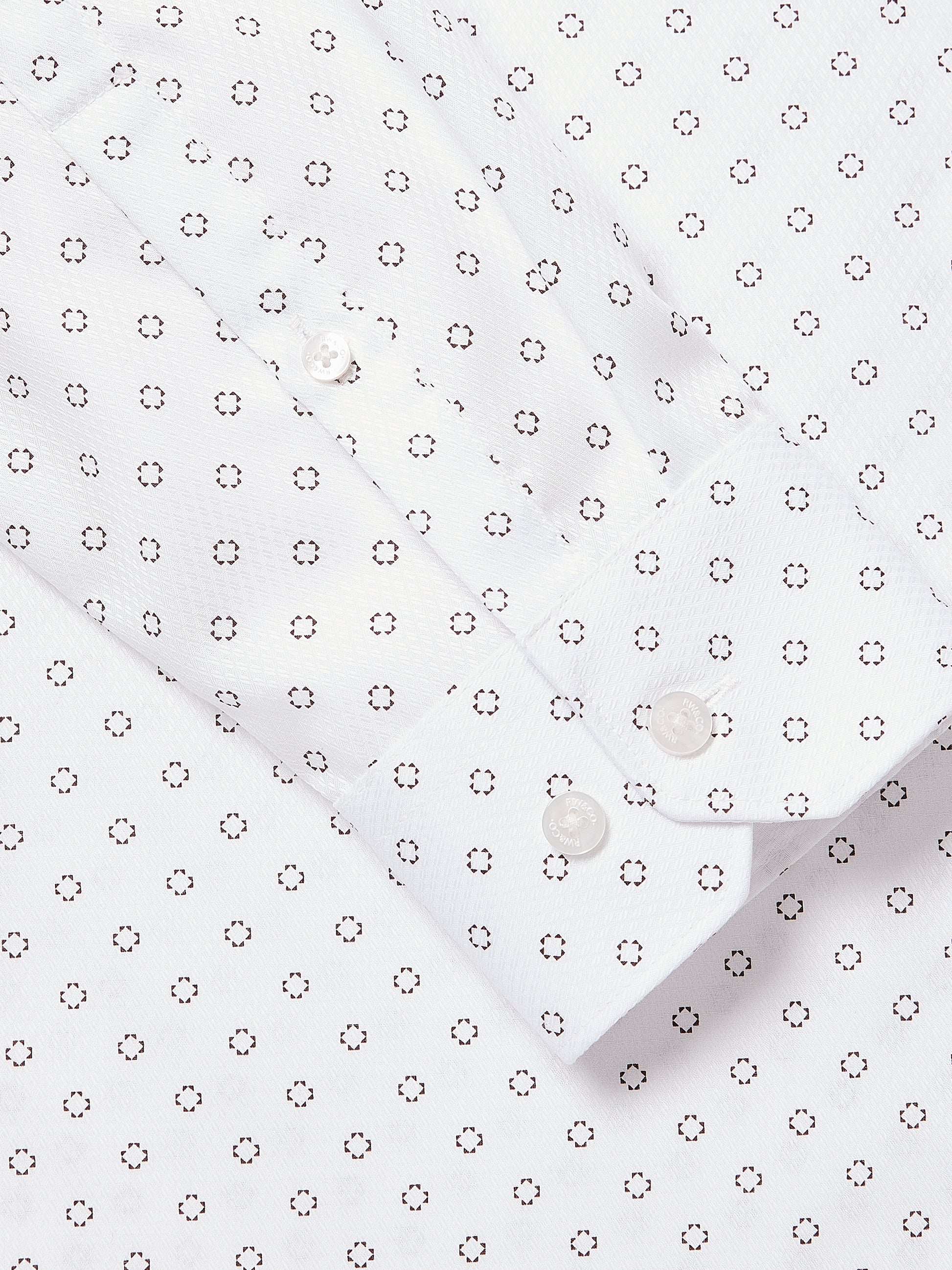 Slim Fit Cotton Woven Shirt with Stand Collar