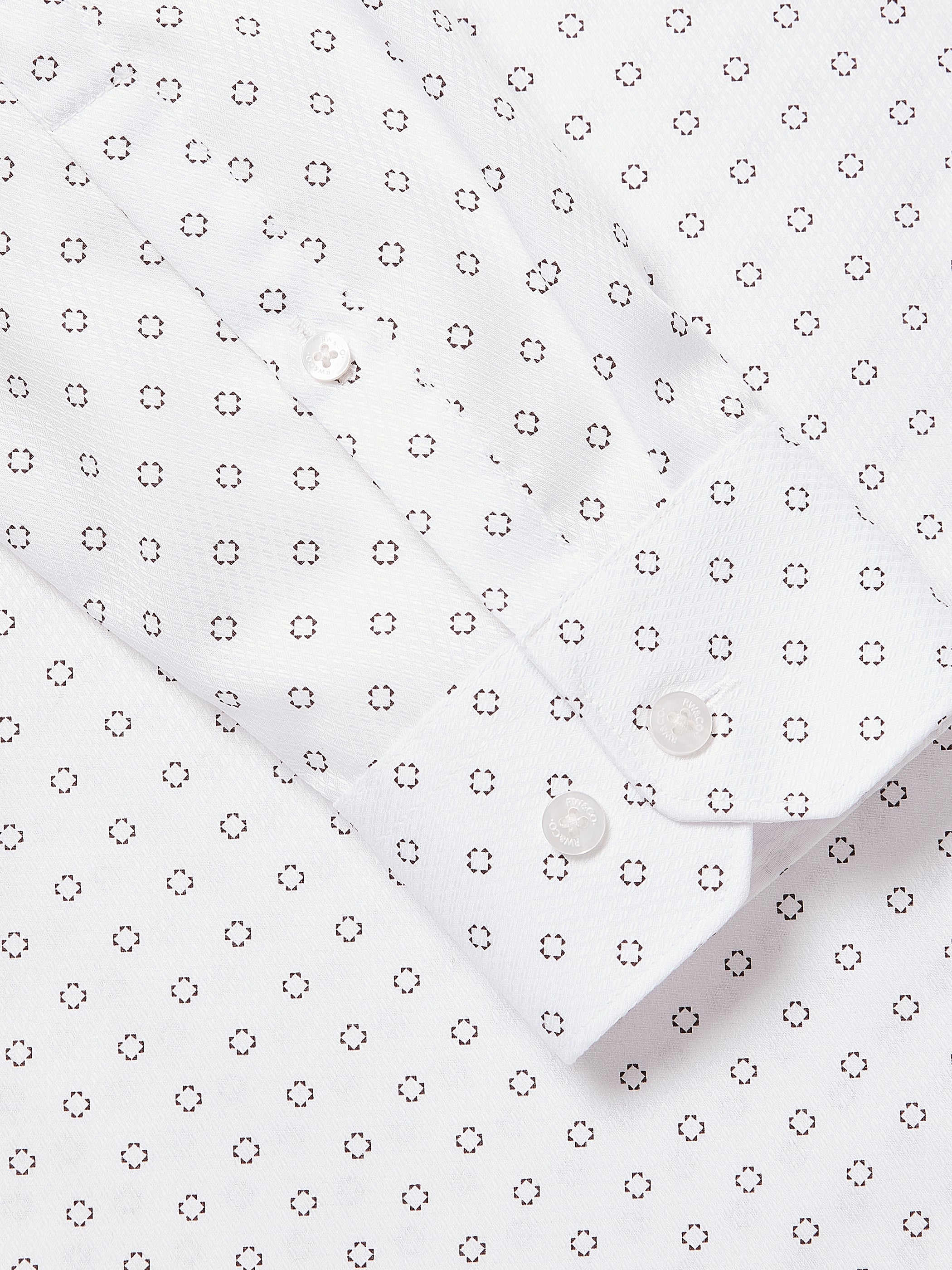Slim Fit Cotton Woven Shirt with Stand Collar