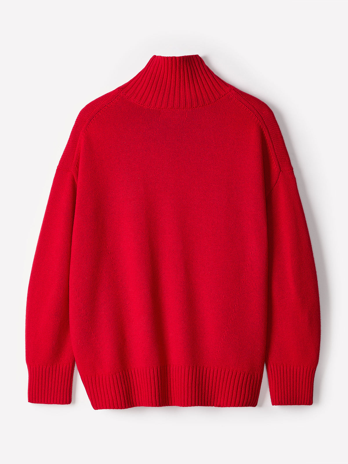 Long-Sleeve Mock-Neck Merino-Blend Sweater