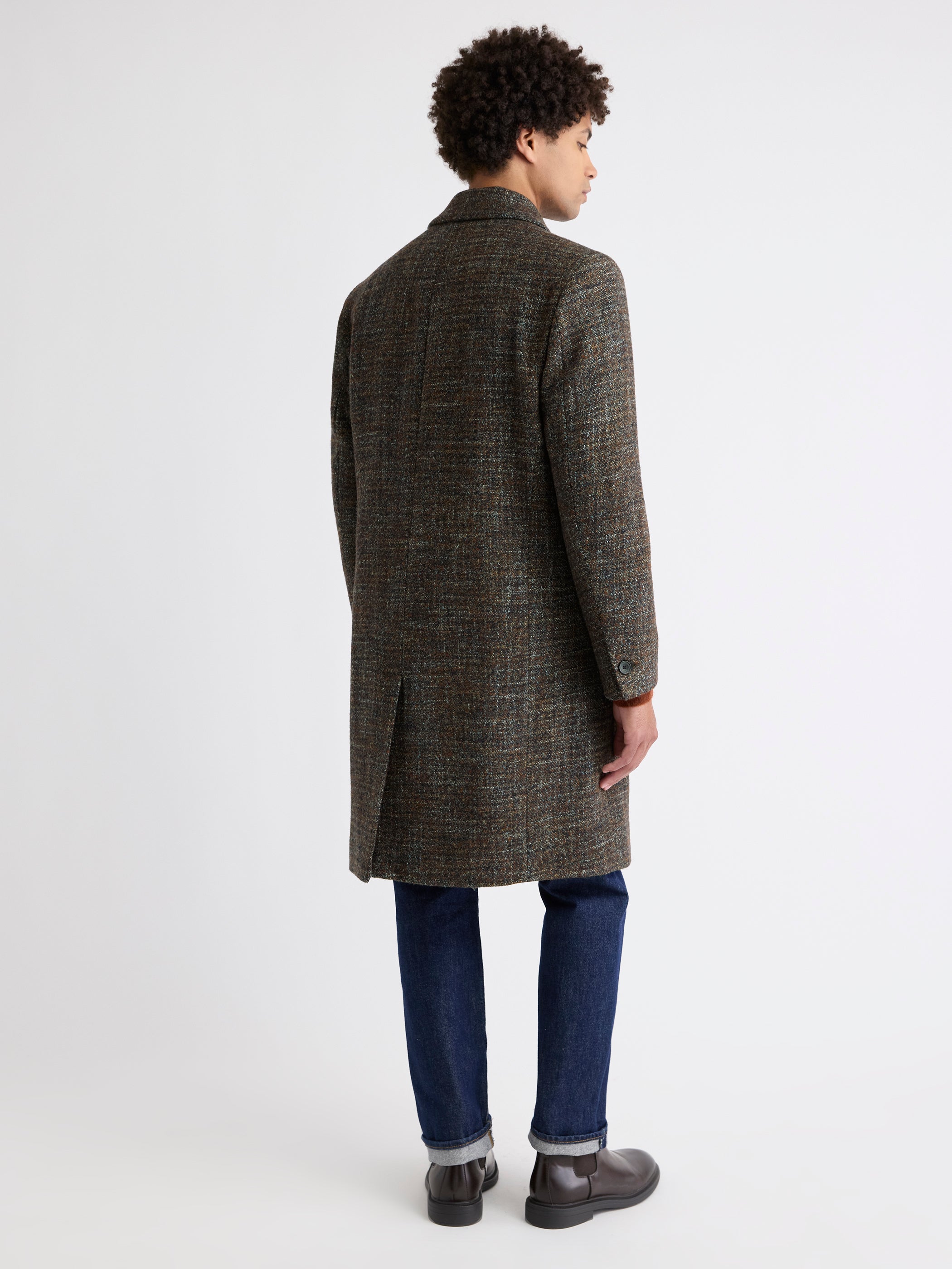 Classic Double-Breasted Bouclé Coat