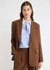 Oversized One-Button Blazer