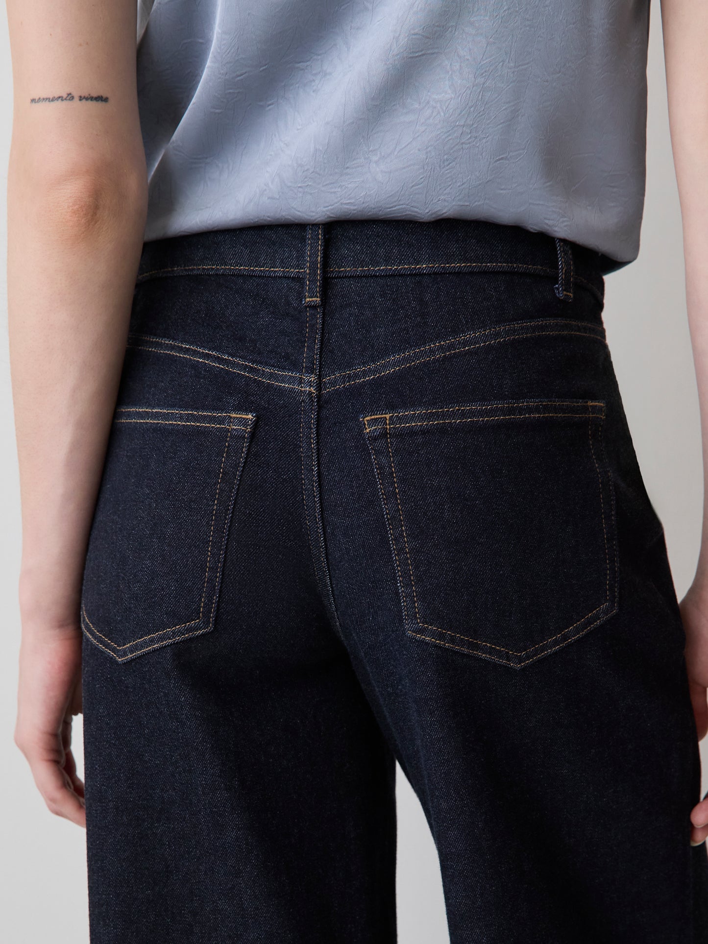 Dark-Wash High-Rise Ultra-Wide-Leg Jeans