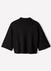 Mock-Neck Sweater with Bell Elbow Sleeves