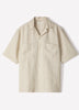 Short-Sleeve Linen Shirt with Camp Collar