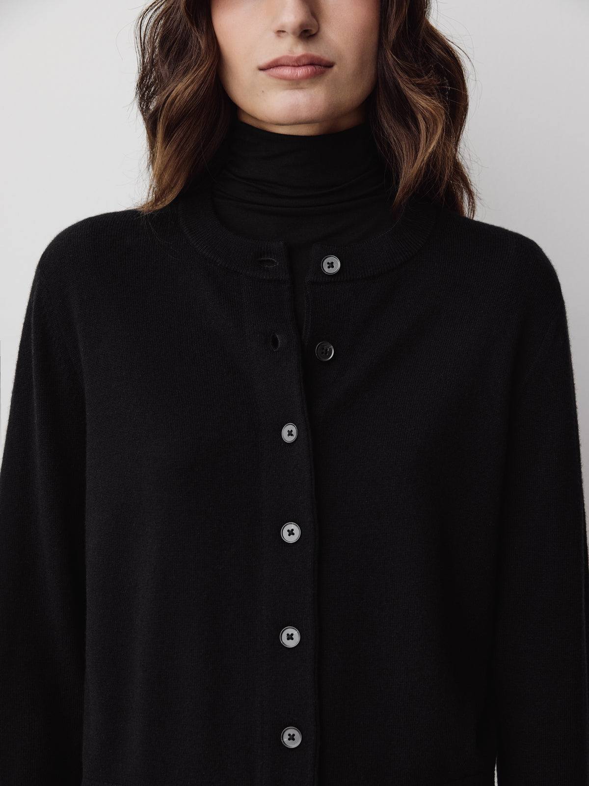 Knit Sweater Cardigan Women 100% Merino Wool Classic Fit