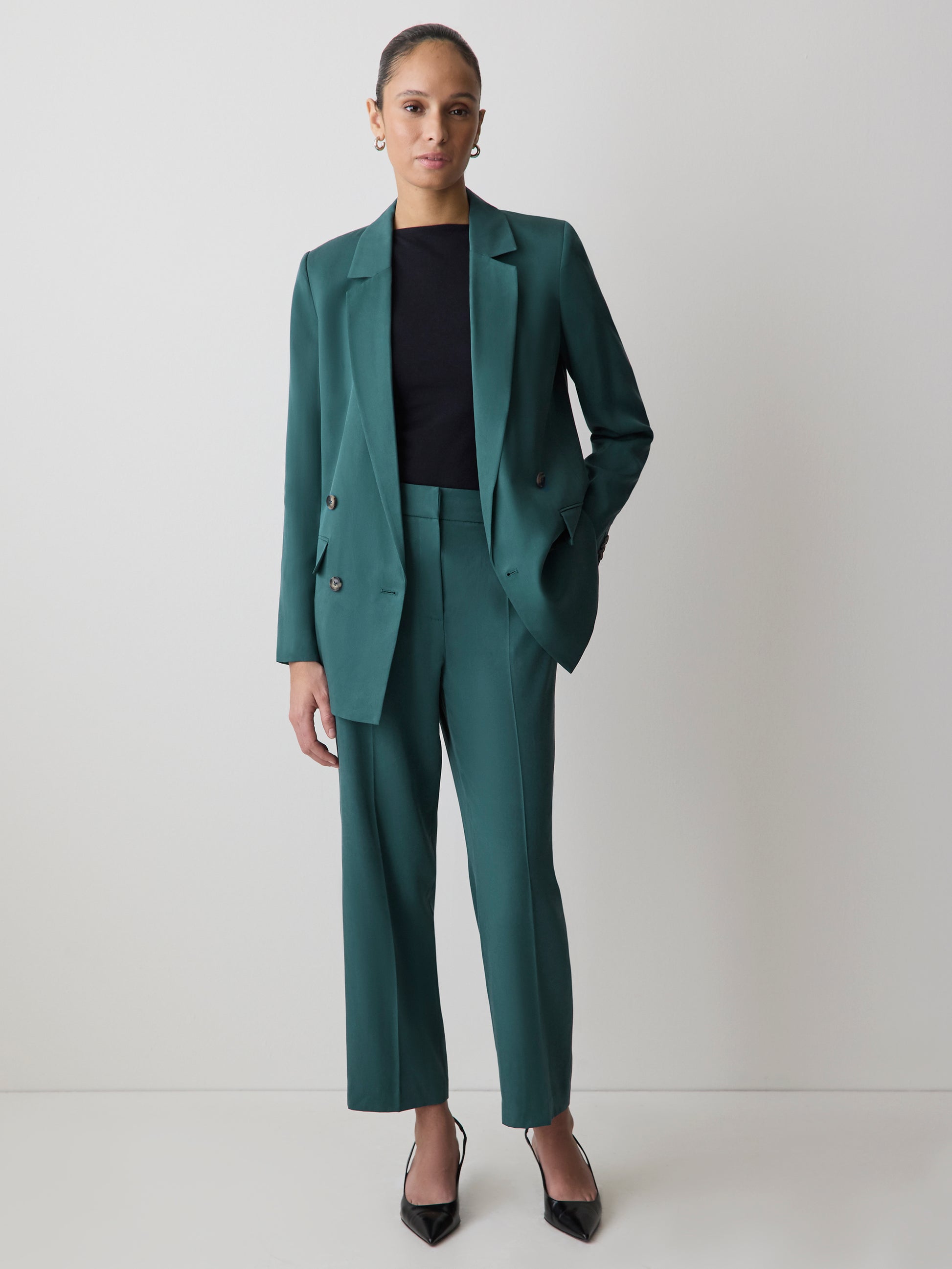 Relaxed-Fit Double-Breasted Blazer