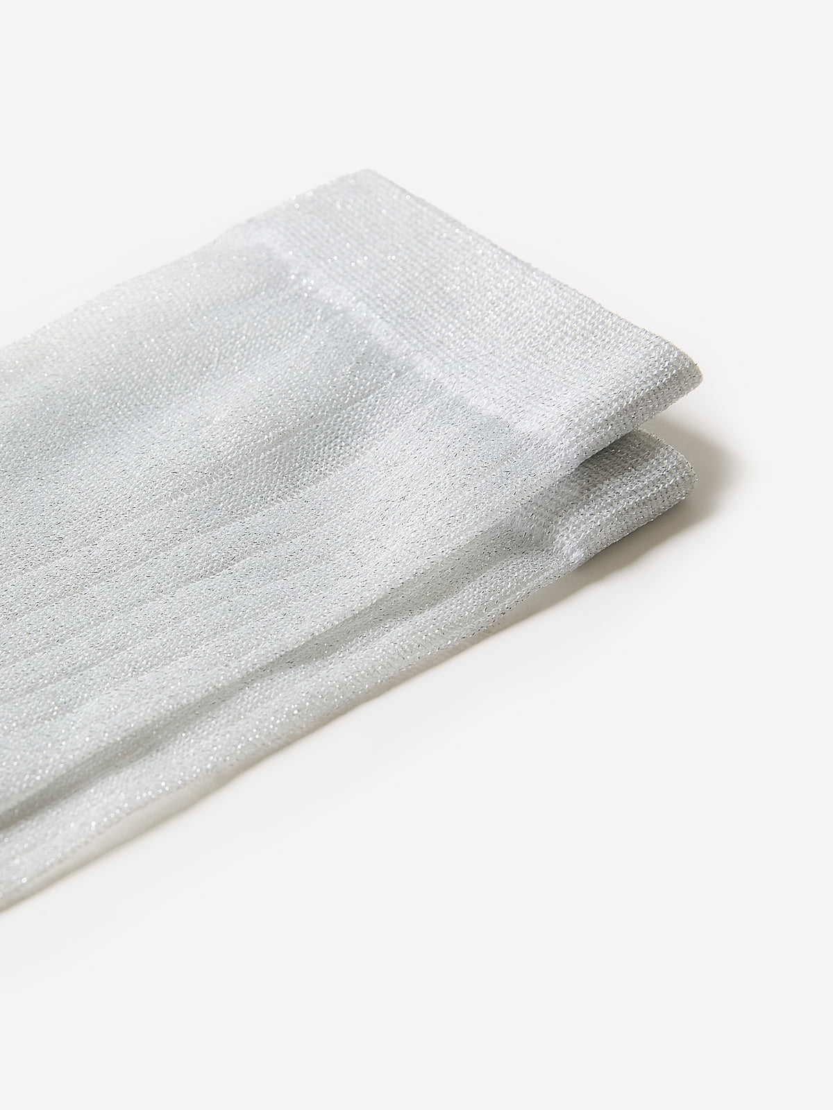 Sheer Crew Socks with Metallic Fibres