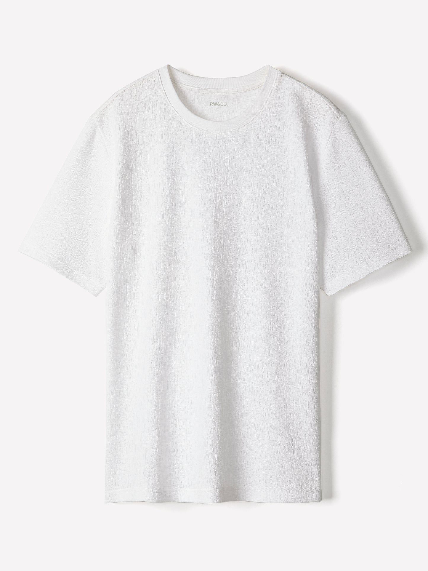 Mens Knit Burnout Crew Neck T-Shirt