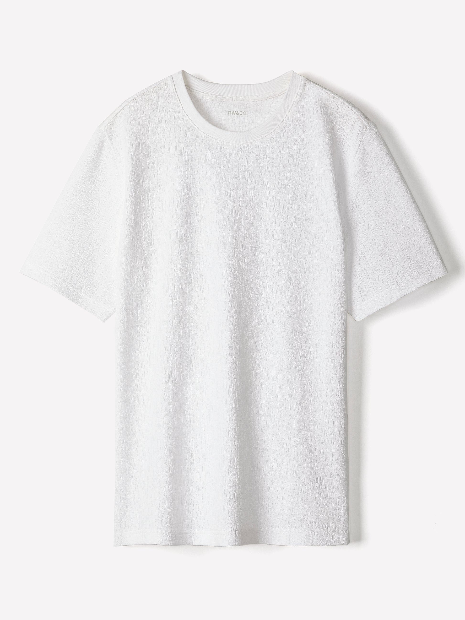 Mens Knit Burnout Crew Neck T-Shirt
