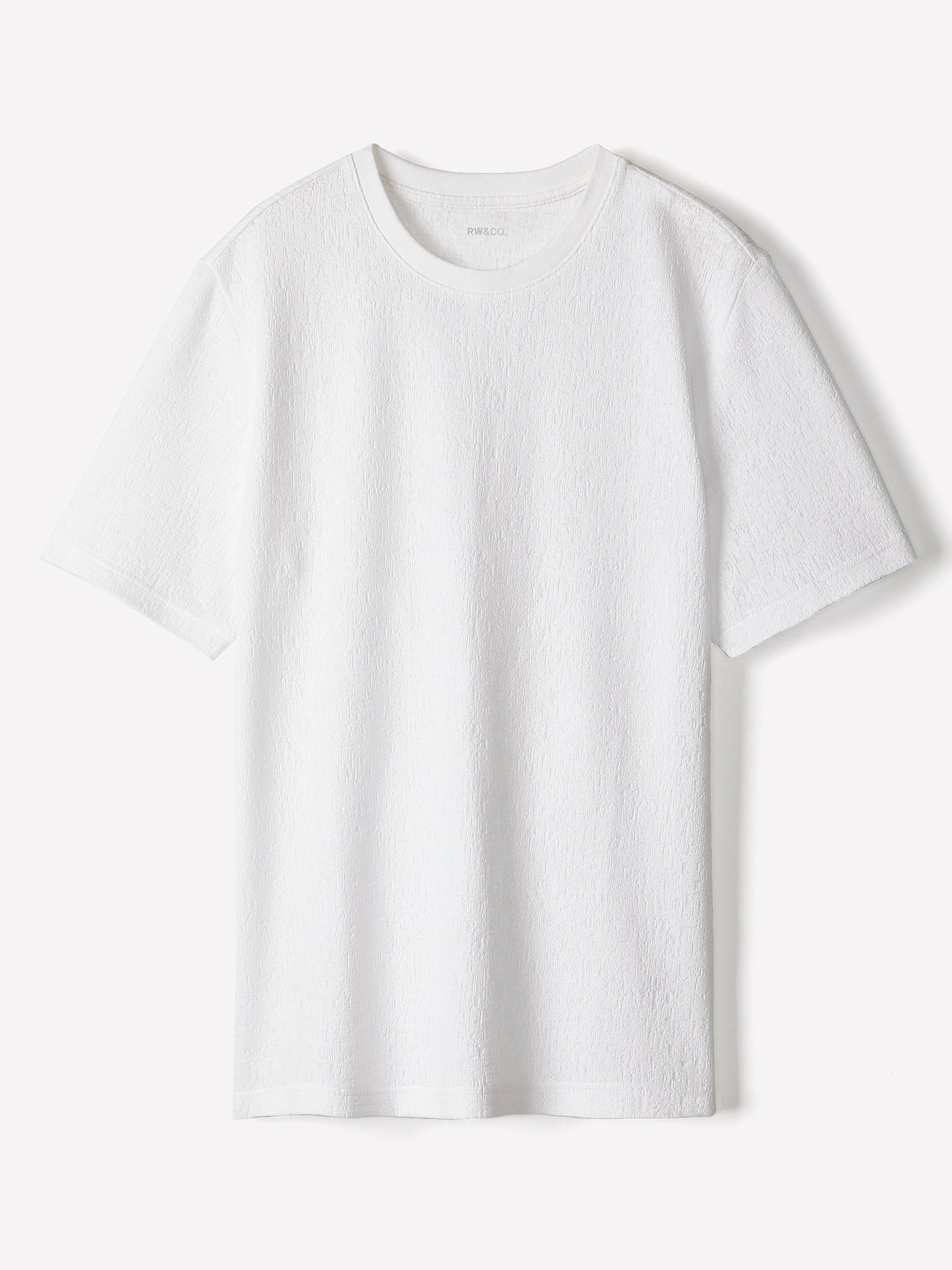 Mens Knit Burnout Crew Neck T-Shirt