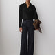 Woven Denim High Rise Ultra Wide Pant