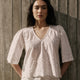 Woven Cotton Embroidery Popover Blouse