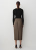 Plaid Straight Midi Skirt