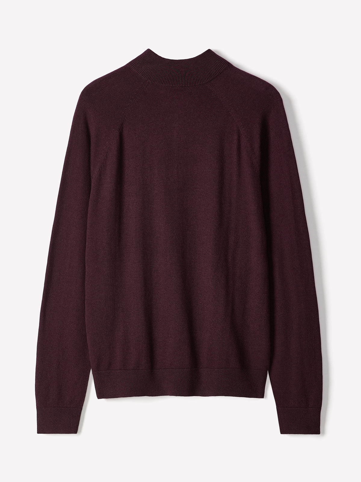 Long-Sleeve Half-Zip Mock-Neck Sweater